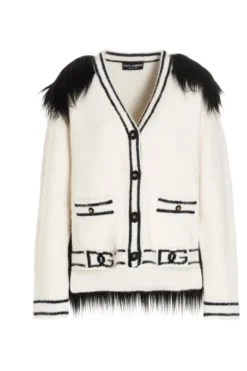 Dolce & Gabbana Faux-Fur Knit Cardigan - Multi