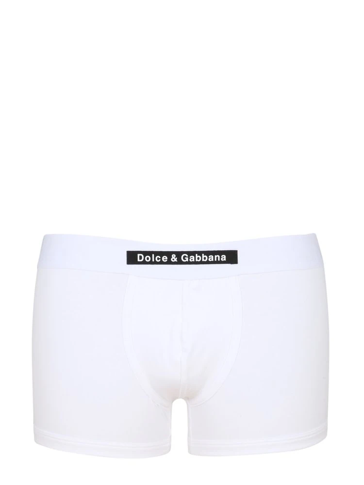 Dolce & Gabbana Logo Waistband Boxer Briefs - White 1 Dolce & Gabbana Logo Waistband Boxer Briefs - White