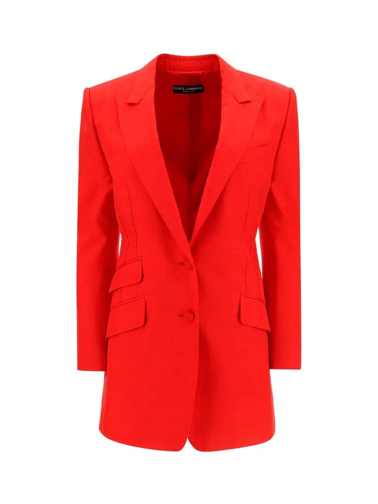 Dolce & Gabbana Single Breasted Blazer - Red 1 Dolce & Gabbana Single Breasted Blazer - Red