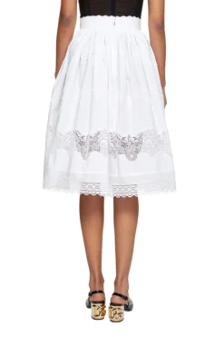 ( New Season ) Dolce & Gabbana Embroidered Midi Skirt - White -Cheap Vestureo Store 786bcf104cda1a5a39c1175bb9fc3832