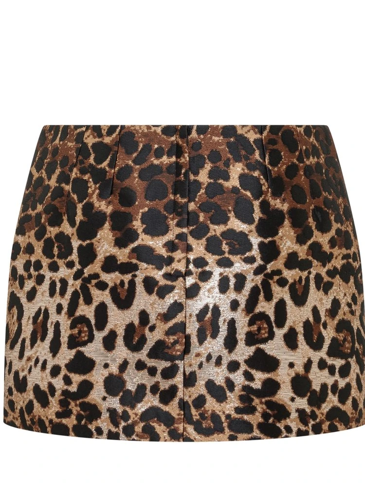 ( New Season ) Dolce & Gabbana Leopard Printed Skirt - Multi 2 ( New Season ) Dolce & Gabbana Leopard Printed Skirt - Multi - Image 2