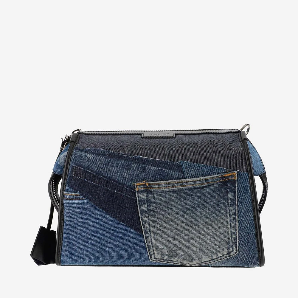 Dolce & Gabbana Edge Patchwork Denim Crossbody Bag - Blue 1 Dolce & Gabbana Edge Patchwork Denim Crossbody Bag - Blue