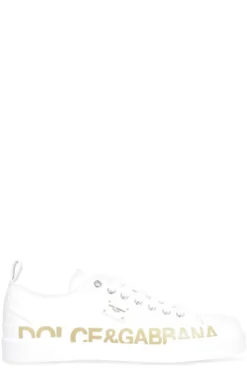 Dolce & Gabbana Logo Printed Sneakers - White