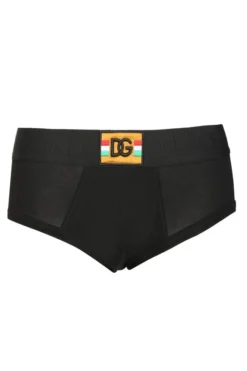 ( New Season ) Dolce & Gabbana Logo Patch Briefs - Black