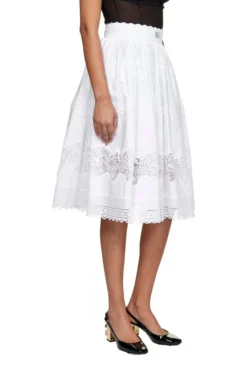 ( New Season ) Dolce & Gabbana Embroidered Midi Skirt - White -Cheap Vestureo Store 79ee405c41f4eaa686ddf90c3a1eb822