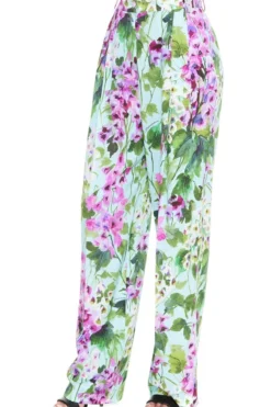 ( New Season ) Dolce & Gabbana Bluebell-Print Charmeuse Pants - Multi -Cheap Vestureo Store 7a1d2e774e14dacc2eee3fef4e0cbcd0