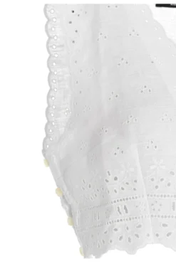 ( New Season ) Dolce & Gabbana Broderie Anglaise V-Neck Cropped Top - White -Cheap Vestureo Store 7a69889932b9e5824253dfffb5bd7a63