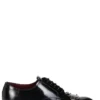 ( New Season ) Dolce & Gabbana Logo Plaque Lace-Up Derby Shoes - Black