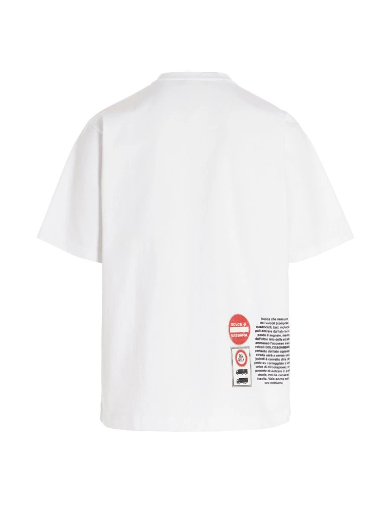Dolce & Gabbana Graphic Logo Printed T-Shirt - White 2 Dolce & Gabbana Graphic Logo Printed T-Shirt - White - Image 2
