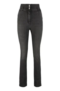 Dolce & Gabbana High Waist Slim Fit Jeans - Grey