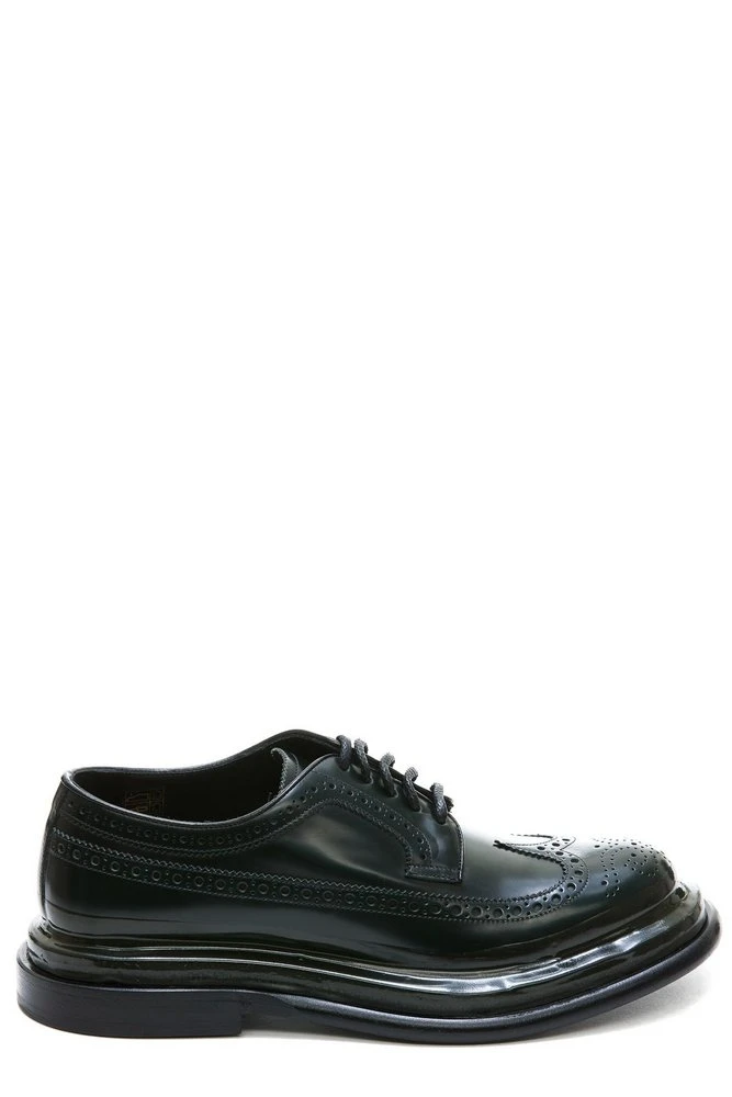 ( New Season ) Dolce & Gabbana Lace-Up Oxford Shoes - Green 1 ( New Season ) Dolce & Gabbana Lace-Up Oxford Shoes - Green