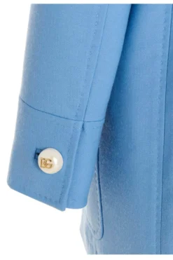 Dolce & Gabbana Single Breasted Coat - Blue -Cheap Vestureo Store 7b8b0a665836543bc9c59d1c6eada6e7
