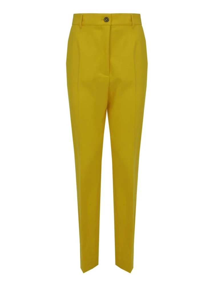 ( New Season ) Dolce & Gabbana Buttoned Tailored Trousers - Yellow 1 ( New Season ) Dolce & Gabbana Buttoned Tailored Trousers - Yellow