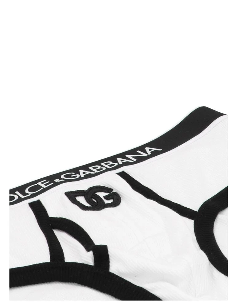 ( New Season ) Dolce & Gabbana Low-Waisted Logo Waistband Briefs - White 3 ( New Season ) Dolce & Gabbana Low-Waisted Logo Waistband Briefs - White - Image 3