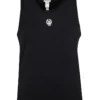 Dolce & Gabbana Logo Embroidered Tank Top - Navy