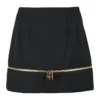 Dolce & Gabbana Zip Detail Mini Skirt - Black