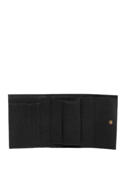 ( New Season ) Dolce & Gabbana Small Logo Plaque Compact Wallet - Black -Cheap Vestureo Store 7cde343df492fa46da6452e8a5c915f3