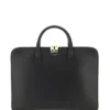 ( New Season ) Dolce & Gabbana Monreal Logo Detailed Briefcase - Black