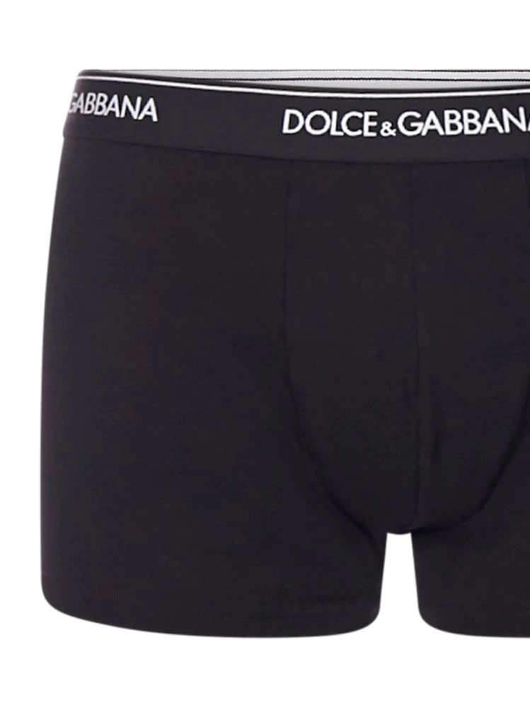 Dolce & Gabbana Logo Band Two-Pack Boxers - Black 4 Dolce & Gabbana Logo Band Two-Pack Boxers - Black - Image 4