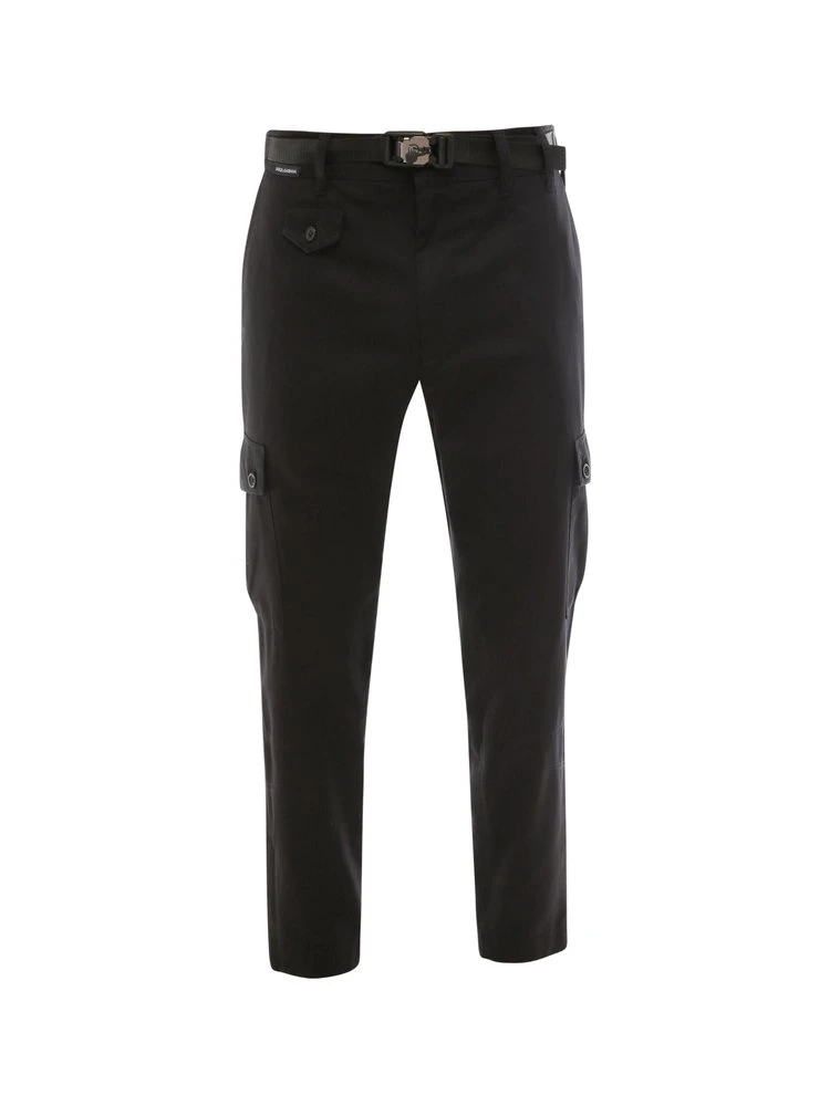 ( New Season ) Dolce & Gabbana Buckle Detailed Cargo Pants - Black 1 ( New Season ) Dolce & Gabbana Buckle Detailed Cargo Pants - Black