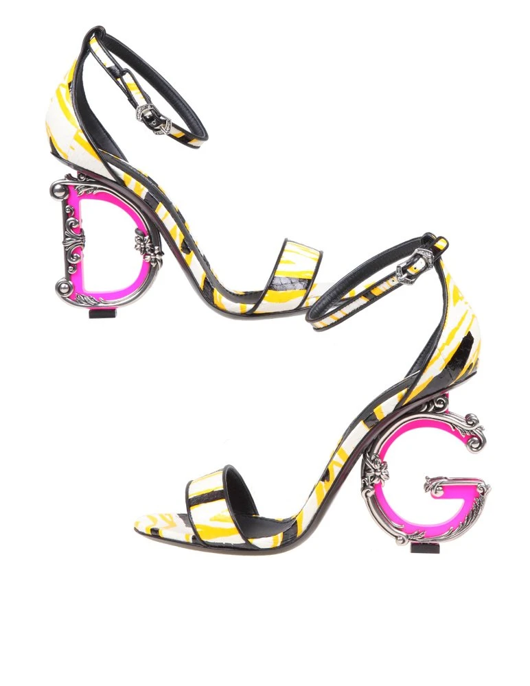 ( New Season ) Dolce & Gabbana Keira Baroque Detailed Sandals - Multi 6 ( New Season ) Dolce & Gabbana Keira Baroque Detailed Sandals - Multi - Image 6