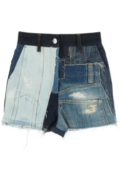 Dolce & Gabbana Denim Patchwork Shorts - Blue