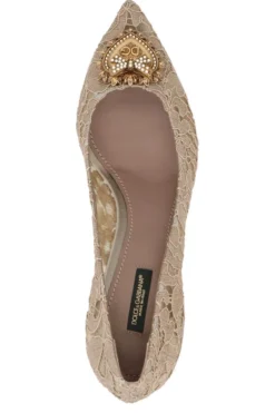 Dolce & Gabbana Lace Detailed Pointed-Toe Pumps - Beige -Cheap Vestureo Store 7e4ac8e1dd2c5f41c214d5a420f00619