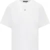 ( New Season ) Dolce & Gabbana Logo Plaque Crewneck T-Shirt - White