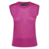 ( New Season ) Dolce & Gabbana Logo Plaque Knit Vest - Pink
