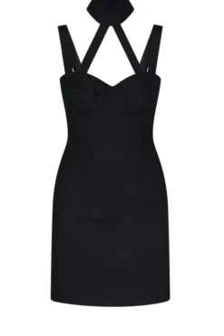 ( New Season ) Dolce & Gabbana Cut-Out Mini Dress - Black