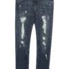 ( New Season ) Dolce & Gabbana Repaired Rips Slim-Fit Stretch Jeans - Blue