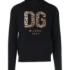 Dolce & Gabbana Logo Patch Knit Sweater - Black
