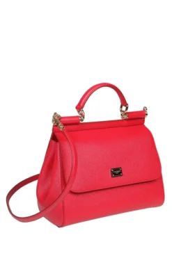 ( New Season ) Dolce & Gabbana Sicily Medium Tote Bag - Red -Cheap Vestureo Store 803298b3f1bab7e7cda1eea1987418eb