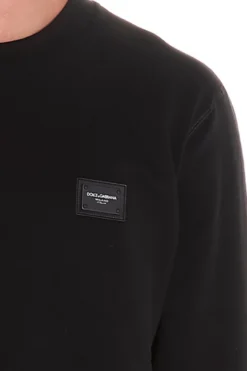 Dolce & Gabbana Logo Plaque Sweatshirt - Black -Cheap Vestureo Store 8033006249efbd4aab954e2b434c466b