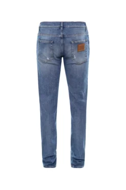 Dolce & Gabbana Distressed Slim Leg Jeans - Blue -Cheap Vestureo Store 80c499347fcdf398890ba643b64a5bd6
