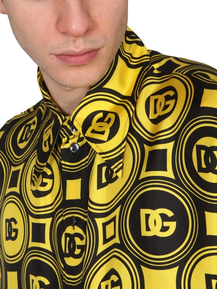 ( New Season ) Dolce & Gabbana Allover DG Logo Printed Shirt - Multi 6 ( New Season ) Dolce & Gabbana Allover DG Logo Printed Shirt - Multi - Image 6