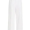 ( New Season ) Dolce & Gabbana High-Waisted Cropped Trousers - White