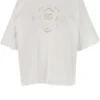 ( New Season ) Dolce & Gabbana Cut-Out Embroidered T-Shirt - White