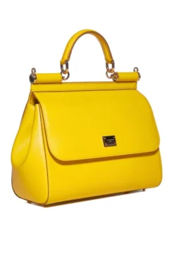 ( New Season ) Dolce & Gabbana Sicily Medium Tote Bag - Yellow -Cheap Vestureo Store 813dd45e5e1aa51649a5b18a01ccd870