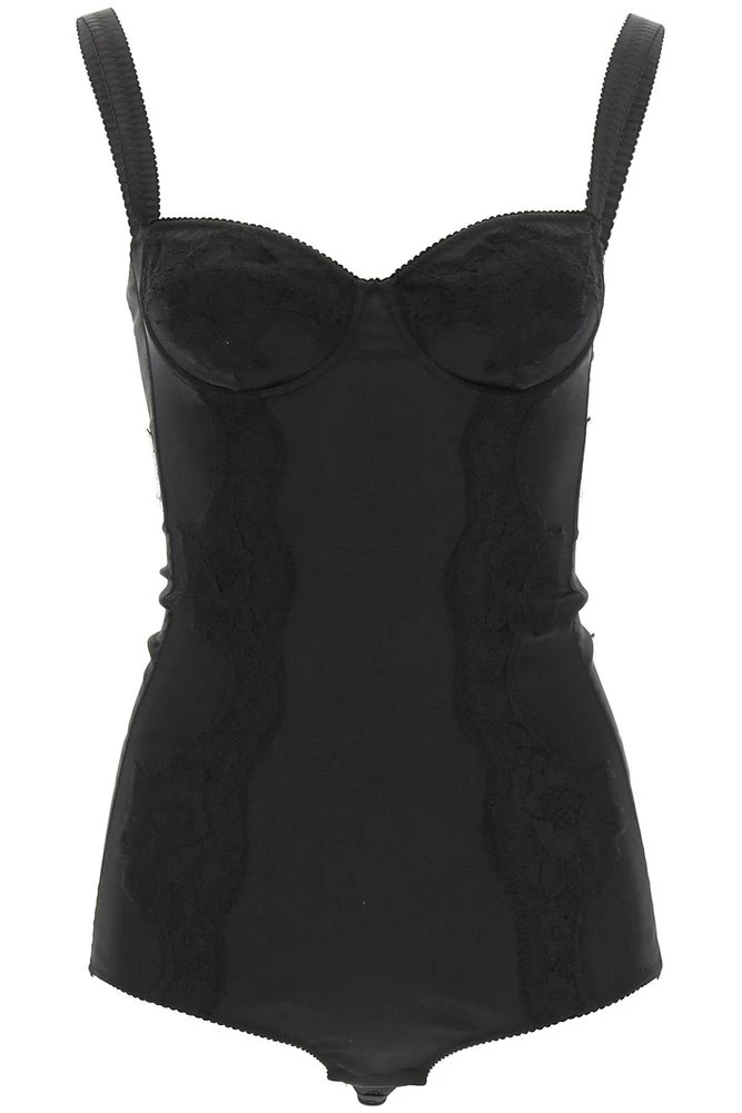 ( New Season ) Dolce & Gabbana Lace Balconette Bodysuit - Black 1 ( New Season ) Dolce & Gabbana Lace Balconette Bodysuit - Black