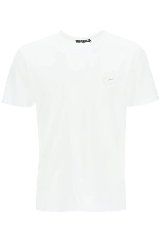 ( New Season ) Dolce & Gabbana Logo Patch T-Shirt - White 1 ( New Season ) Dolce & Gabbana Logo Patch T-Shirt - White