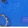 ( New Season ) Dolce & Gabbana Logo Plaque Zipped Cardholder - Blue