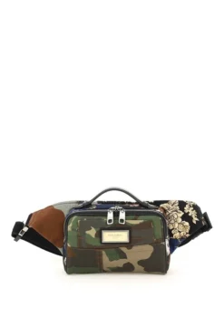 Cheap Vestureo Store 31 ( New Season ) Dolce & Gabbana Camouflage Patchwork Belt Bag - Multi