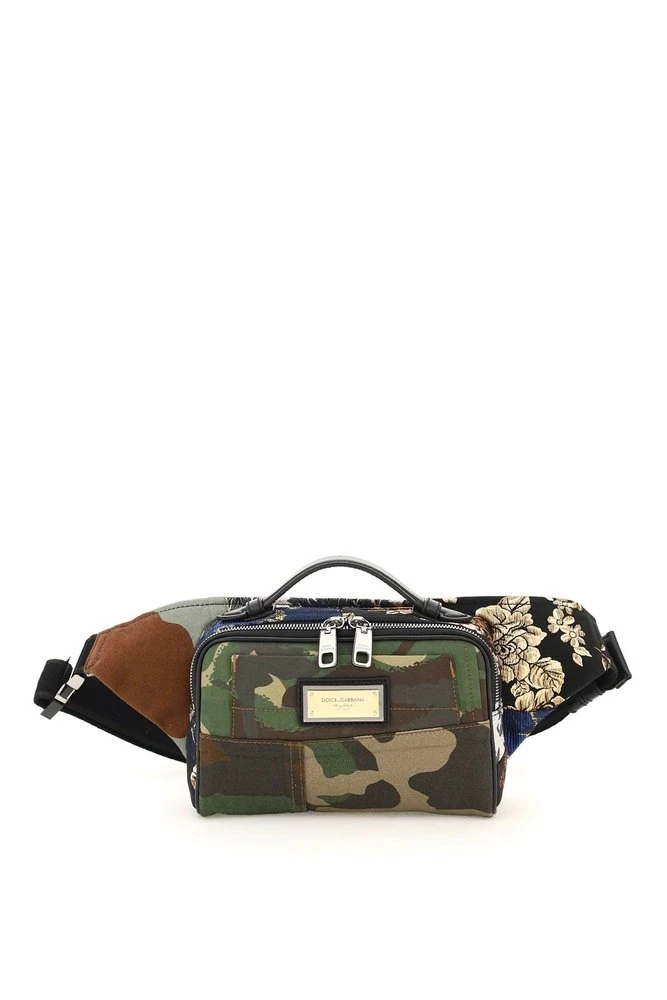 ( New Season ) Dolce & Gabbana Camouflage Patchwork Belt Bag - Multi 1 ( New Season ) Dolce & Gabbana Camouflage Patchwork Belt Bag - Multi