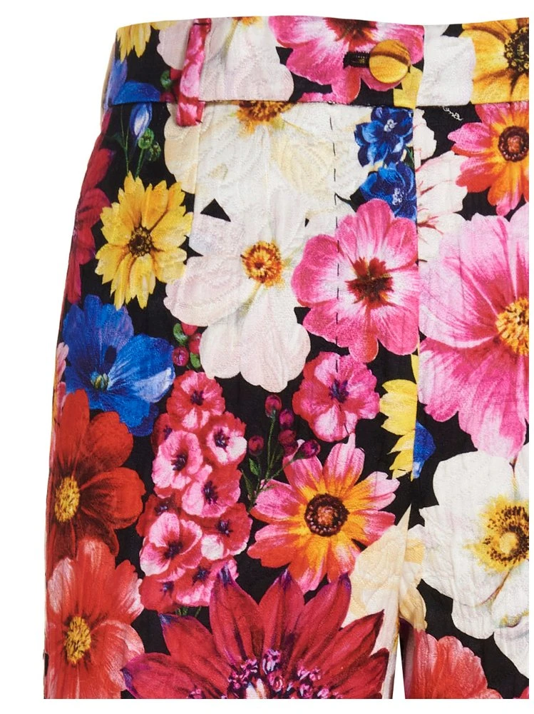 ( New Season ) Dolce & Gabbana Garden-Print Pants - Multi 3 ( New Season ) Dolce & Gabbana Garden-Print Pants - Multi - Image 3