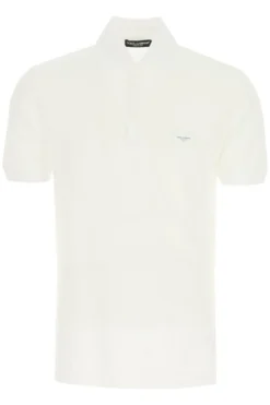 Dolce & Gabbana Logo Patch Polo Shirt - White