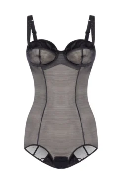 Dolce & Gabbana Balconette-Bra Strapped Bodysuit - Black