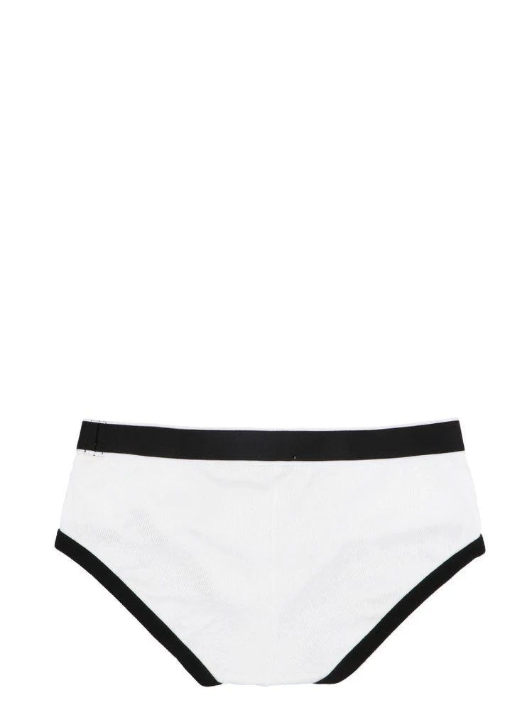 ( New Season ) Dolce & Gabbana Low-Waisted Logo Waistband Briefs - White 2 ( New Season ) Dolce & Gabbana Low-Waisted Logo Waistband Briefs - White - Image 2