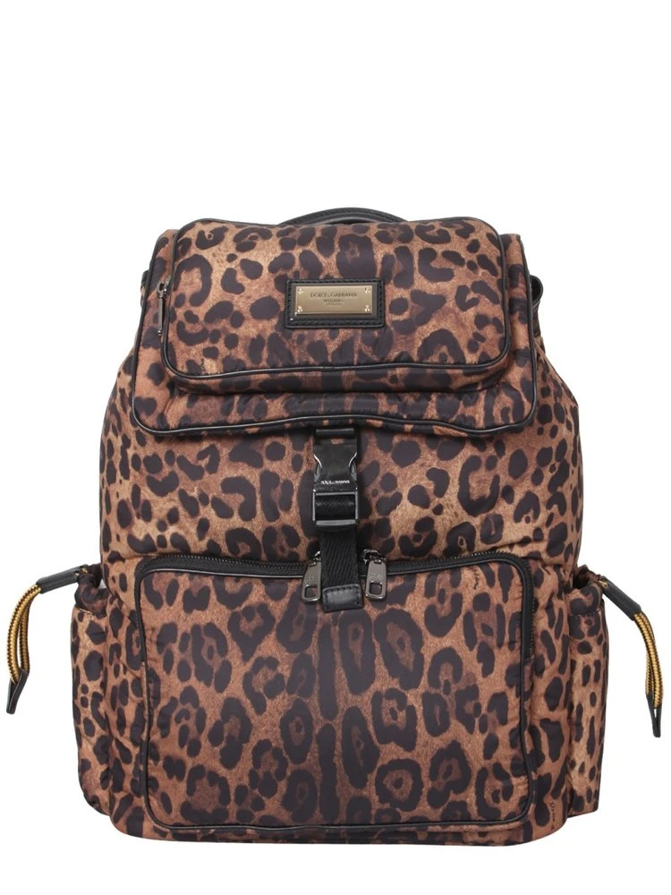 Dolce & Gabbana Leopard Printed Backpack - Multi 1 Dolce & Gabbana Leopard Printed Backpack - Multi