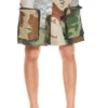 ( New Season ) Dolce & Gabbana Camouflage Patchwork Cargo Shorts - Multi
